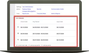 Payroll schedule