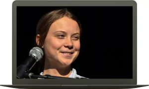 Greta Thunberg smiling